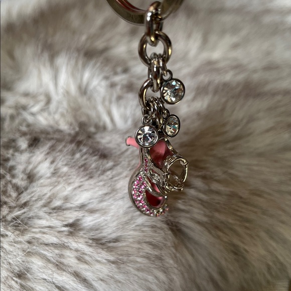 Pink/Silver Rhinestone High Heel Keychain - Picture 6 of 8